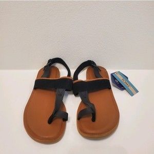 Womens Tom Bree Black Sling Back Ortholite Sandal NWT size 6.5